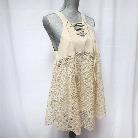 One Teaspoon Lace Lulu Dress Cream - Picture 4 of 5